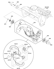 Auger Group Diagram and Parts List for 1696552-00 2015 Briggs and Stratton Snow Blower